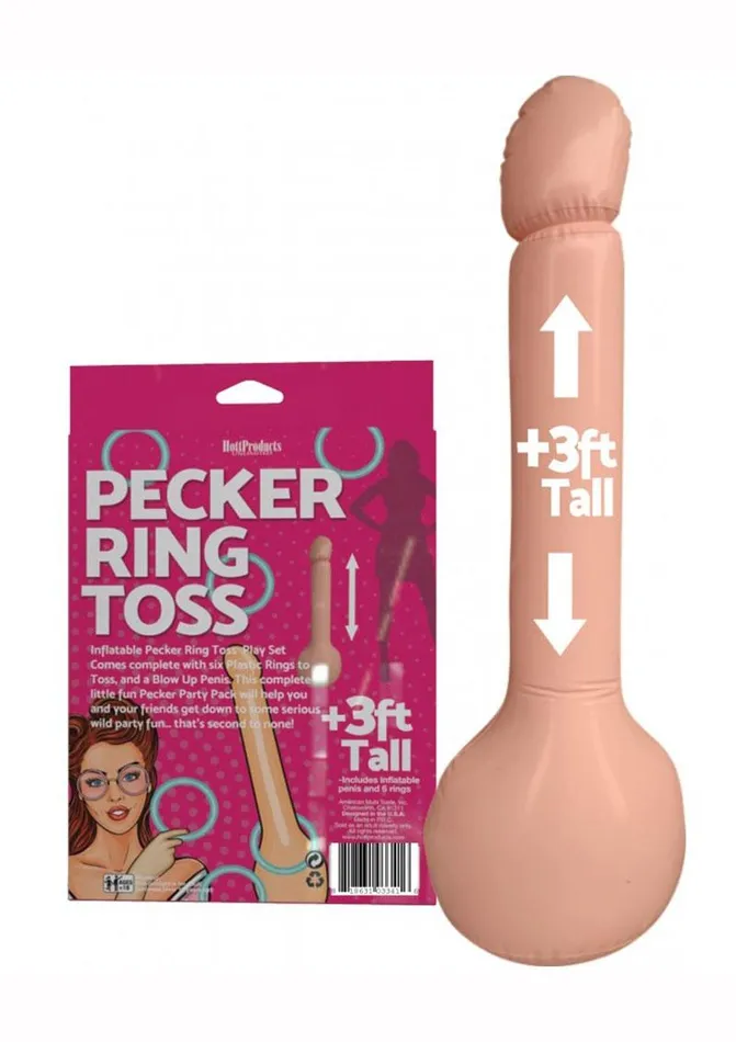Hott Products Inflatable Pecker Ring Toss Game Male Sex Toys