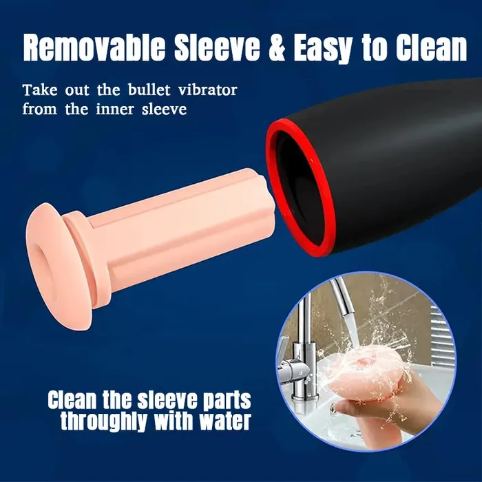 Inyarose Male Sex Toys DualMotor Male Masturbator with 7 Sucking 10 Vibration Settings