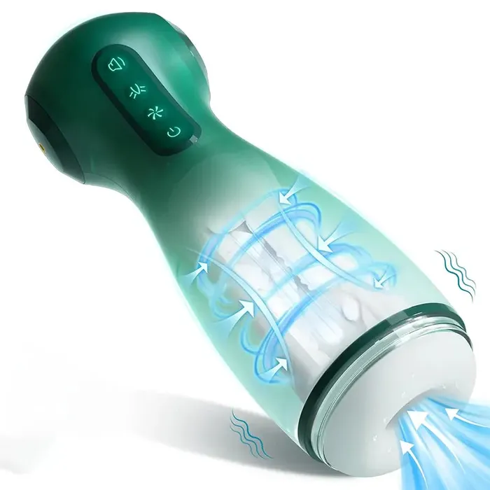 Inyarose Male Sex Toys DualMotor Male Masturbator with 7 Sucking 10 Vibration Settings