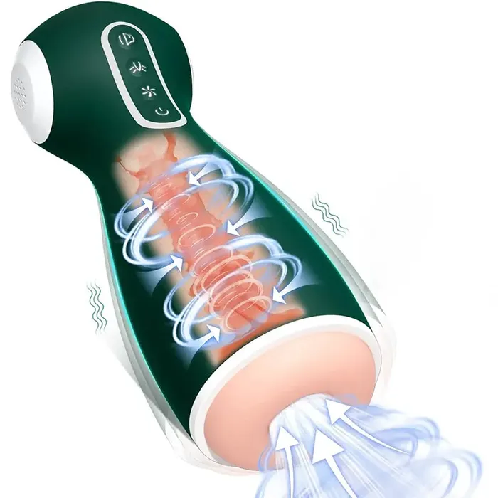 Inyarose Male Sex Toys DualMotor Male Masturbator with 7 Sucking 10 Vibration Settings