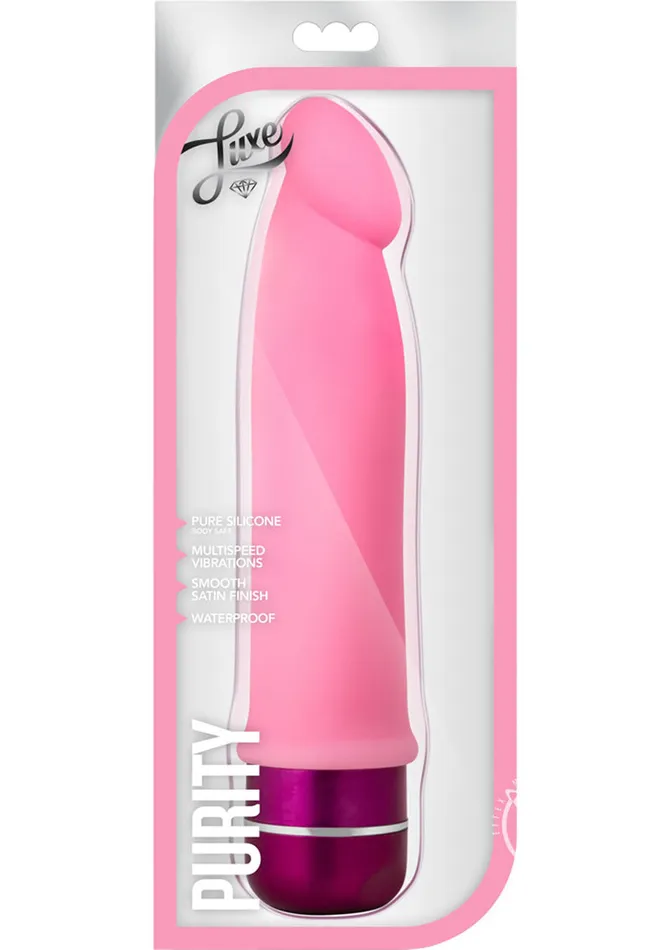 Luxe Purity Vibrating Dildo 75in Silicone Luxe Female Sex Toys
