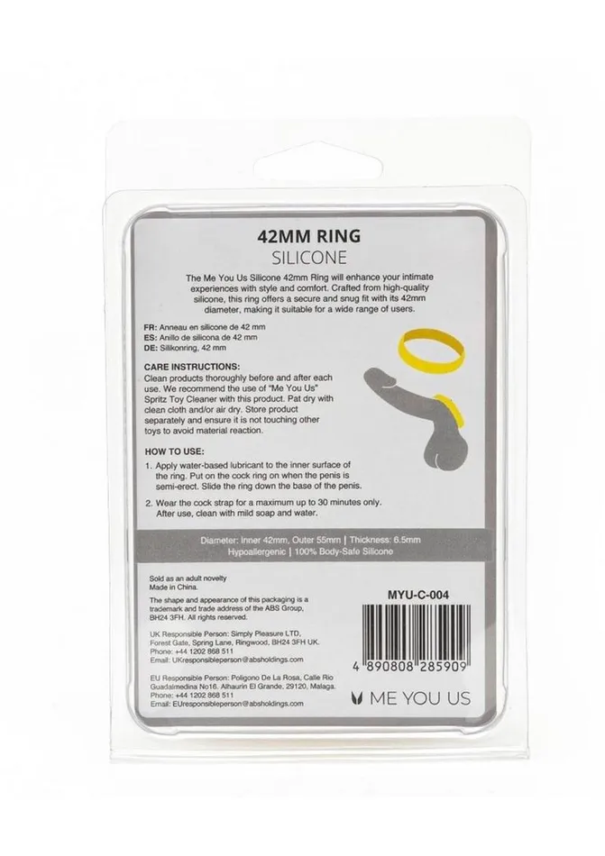 Male Sex Toys Me You Us ME YOU US Silicone 42mm Cock Ring