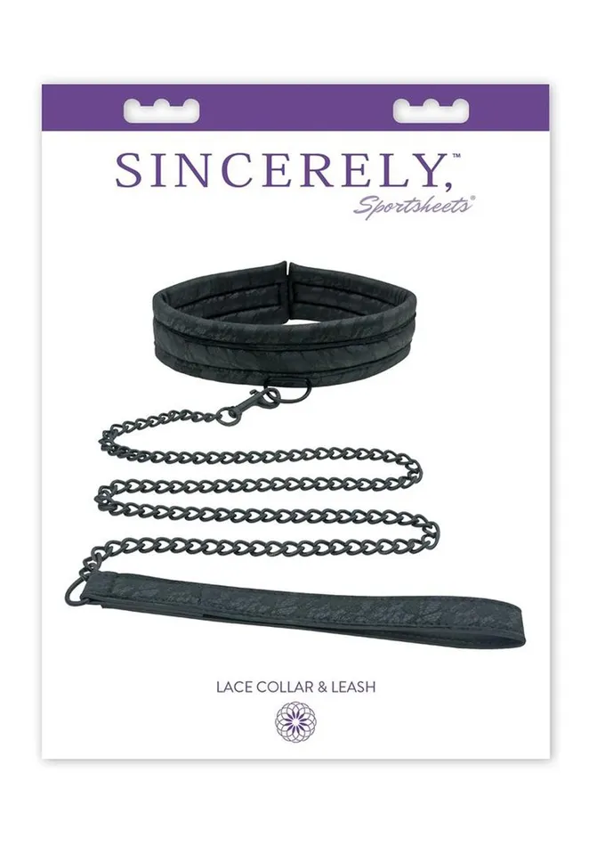Male Sex Toys Sincerely Lace Adjustable Collar and Leash Sincerely