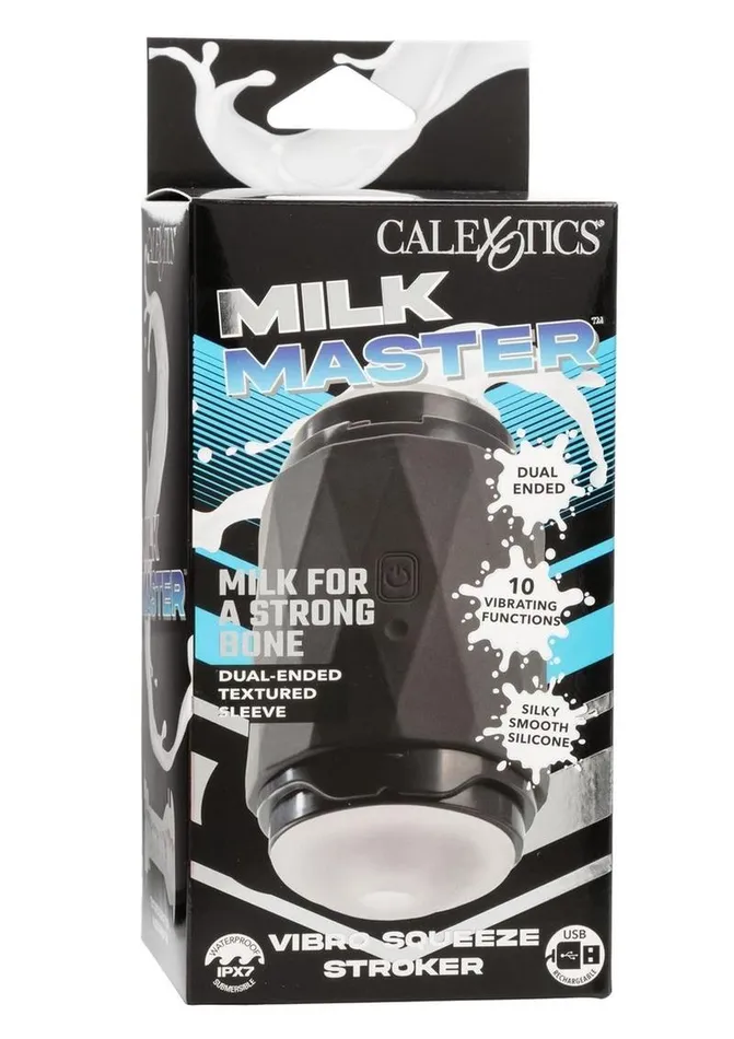 Milk Master Vibro Squeeze Rechargeable Silicone Stroker Milk Master Male Sex Toys