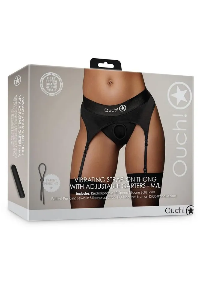 Ouch Vibrating StrapOn Thong with Adjustable Garters Rechargeable Ouch Female Sex Toys Ouch Vibrating StrapOn Thong with Adjustable Garters Rechargeable Ouch Female Sex Toys