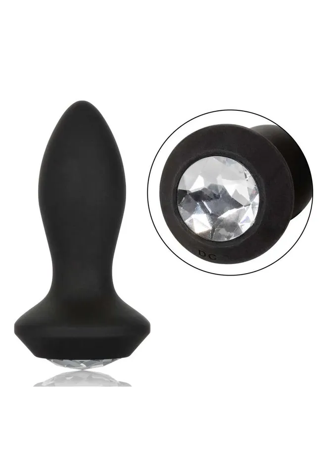 Power Gem Anal Power Gem Vibrating Petite Crystal Probe Silicone Rechargeable Butt Plug