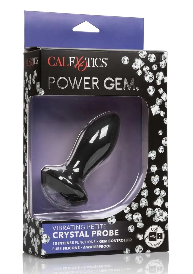 Power Gem Anal Power Gem Vibrating Petite Crystal Probe Silicone Rechargeable Butt Plug Power Gem Anal Power Gem Vibrating Petite Crystal Probe Silicone Rechargeable Butt Plug