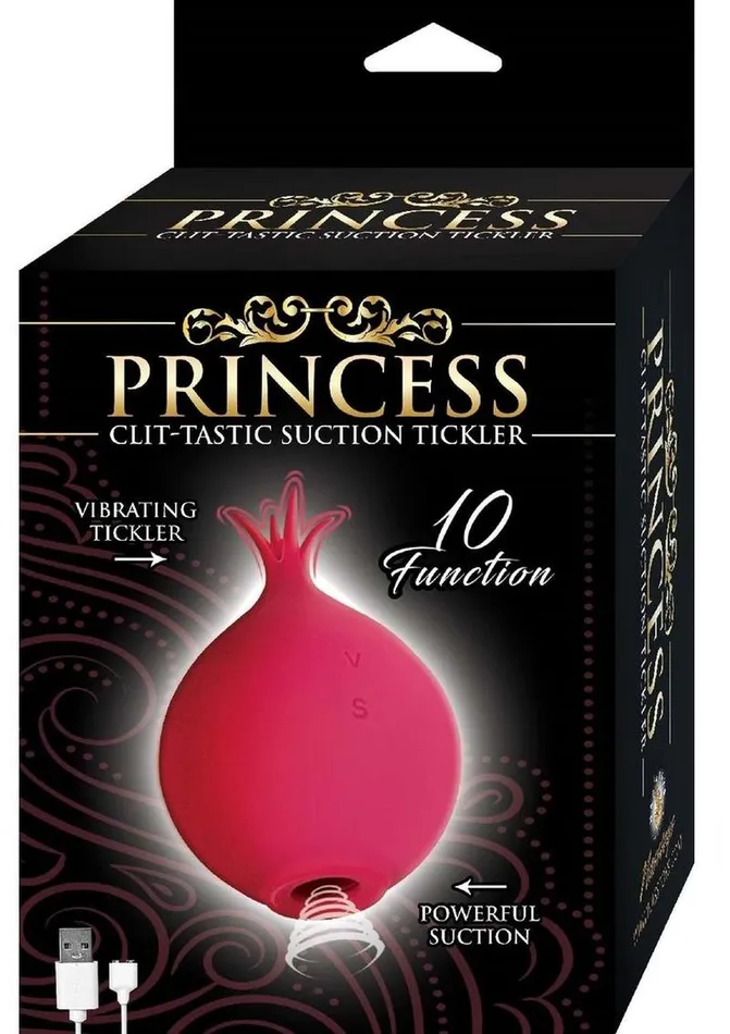 Princess ClitTastic Rechargeable Silicone Suction Tickler Princess Female Sex Toys