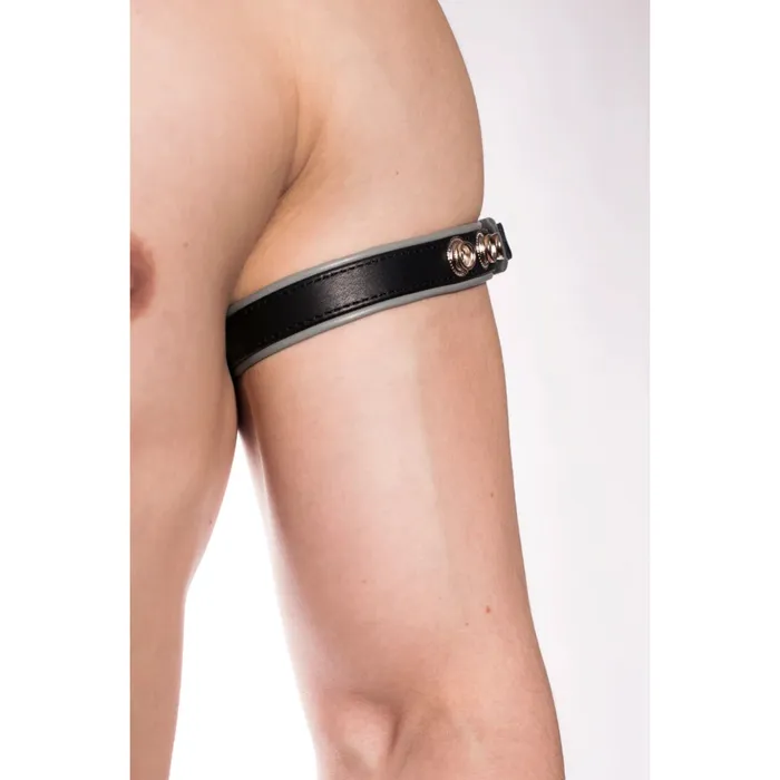 Restraints Prowler RED Prowler RED Leather Bicep Band Black Grey