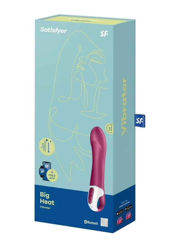 Satisfyer Big Heat Rechargeable Silicone Warming Vibrator Satisfyer Female Sex Toys