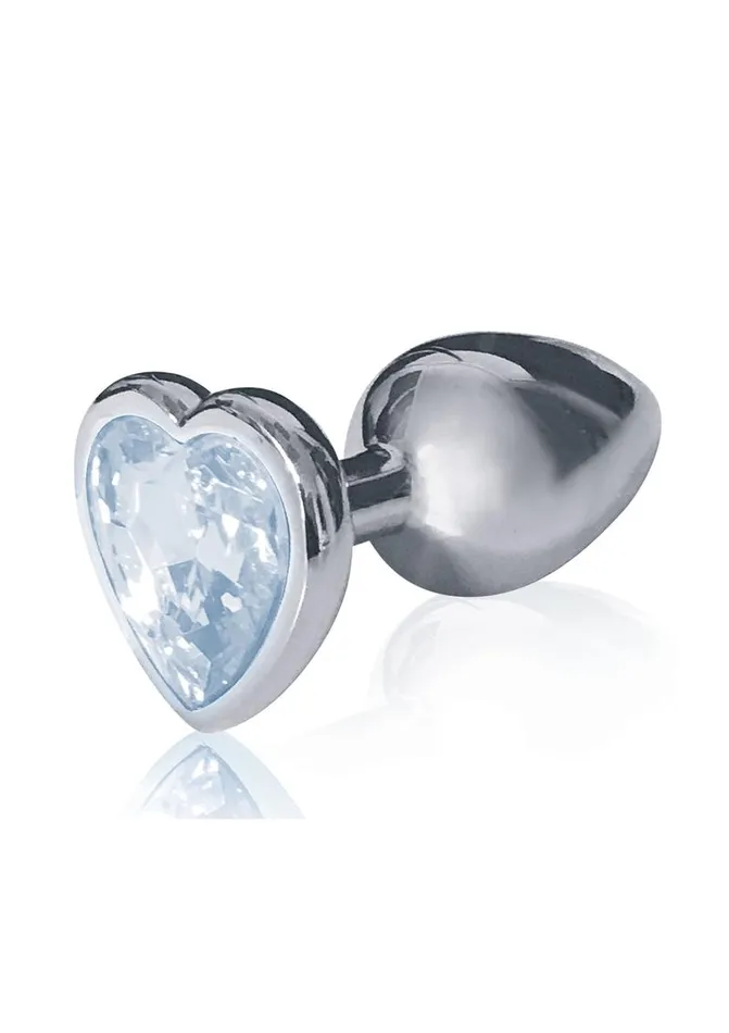 The 9s The Silver Starter Bejeweled Heart Stainless Steel Plug THE 9S Anal