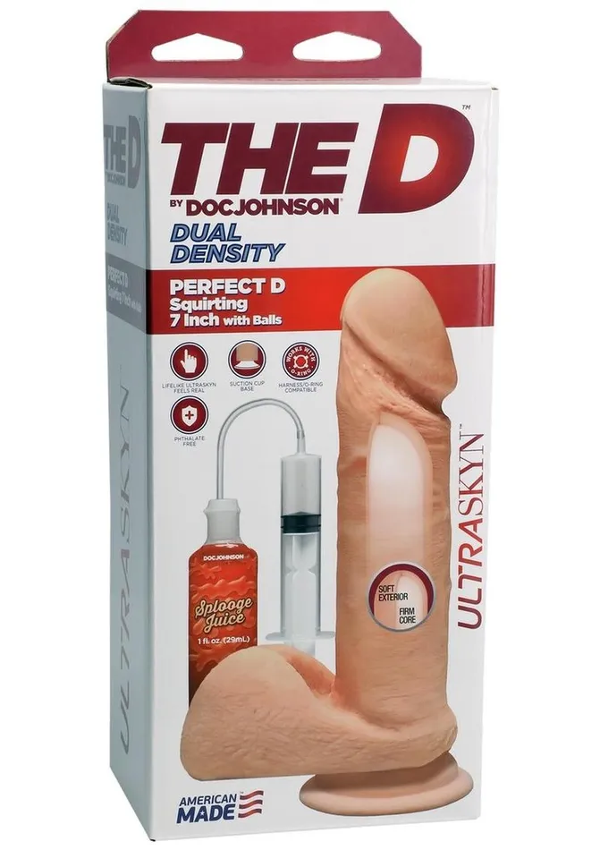 The D Dildos The D Perfect D Ultraskyn Squirting Dildo