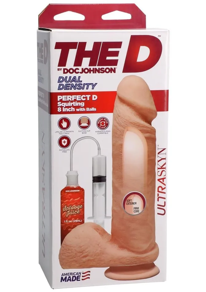 The D Dildos The D Perfect D Ultraskyn Squirting Dildo