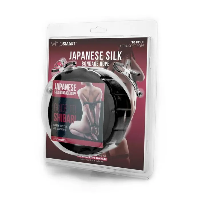 Whipsmart Anal Whipsmart Japanese Silk Bondage Rope Black 10 Foot