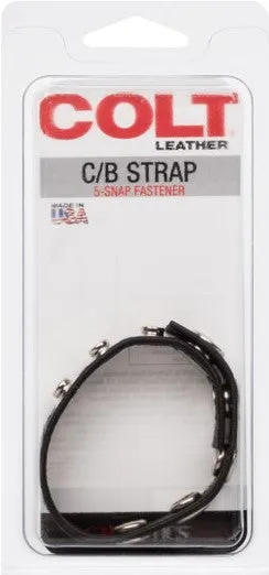 California Exotic Novelties Restraints Leather Cb Strap 5snap Fastener