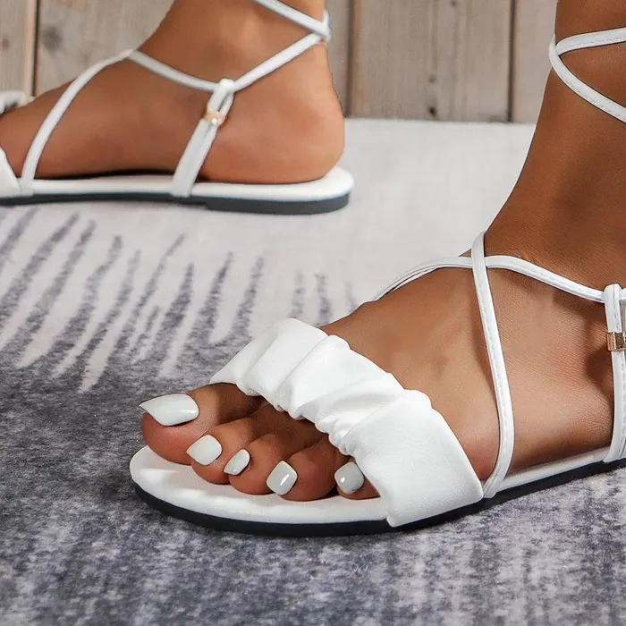 Casual Strappy Sandals Women Outdoor Flat Beach Shoes cj Vibrators