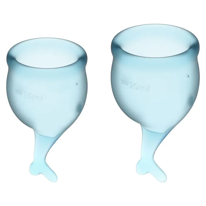 Dildos The Toolshed AU Feel Secure Menstrual Cup Light Blue 2pcs