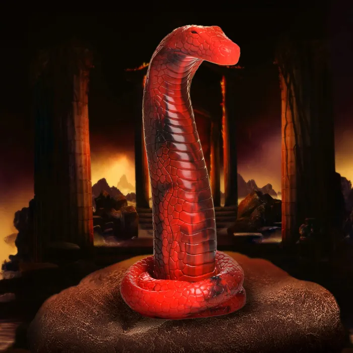 Dildos XR Brands Creature Cocks King Cobra King Cobra Silicone Dildo Red