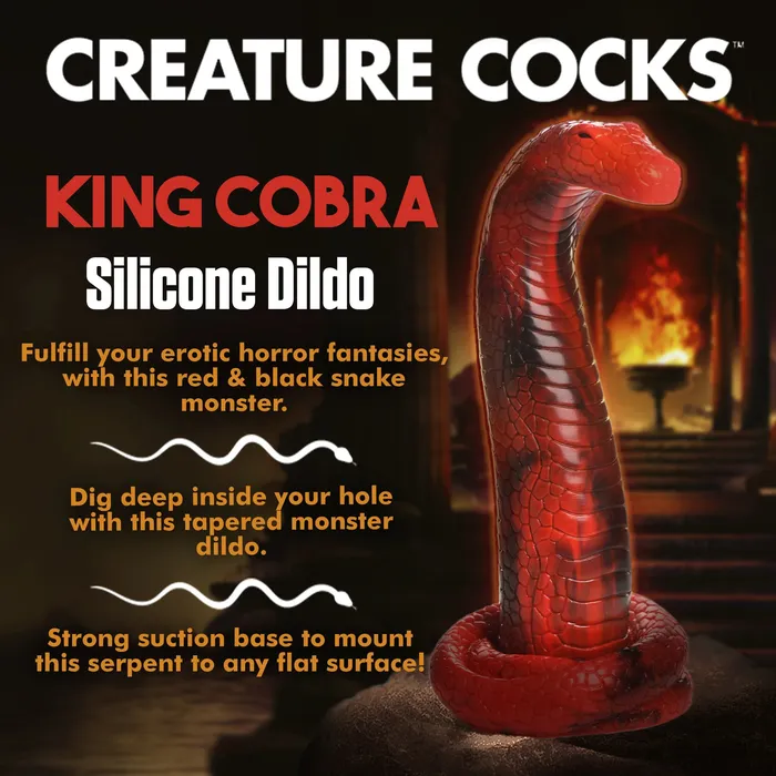 Dildos XR Brands Creature Cocks King Cobra King Cobra Silicone Dildo Red Dildos XR Brands Creature Cocks King Cobra King Cobra Silicone Dildo Red