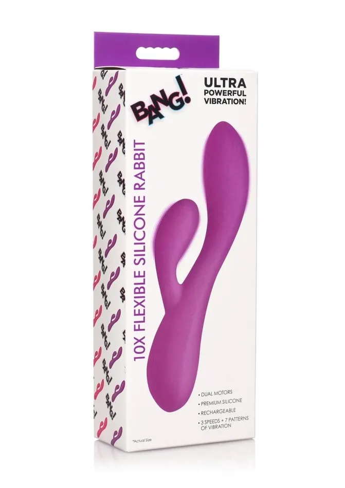 Female Sex Toys BANG Bang 10x Flexible Rechargeable Silicone Rabbit
