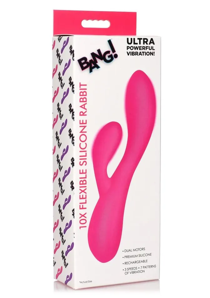 Female Sex Toys BANG Bang 10x Flexible Rechargeable Silicone Rabbit