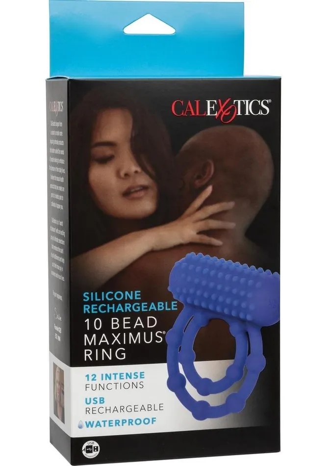 Female Sex Toys Silicone Rechargeable 10 Bead Maximus Couples Ring Couples Enhancers