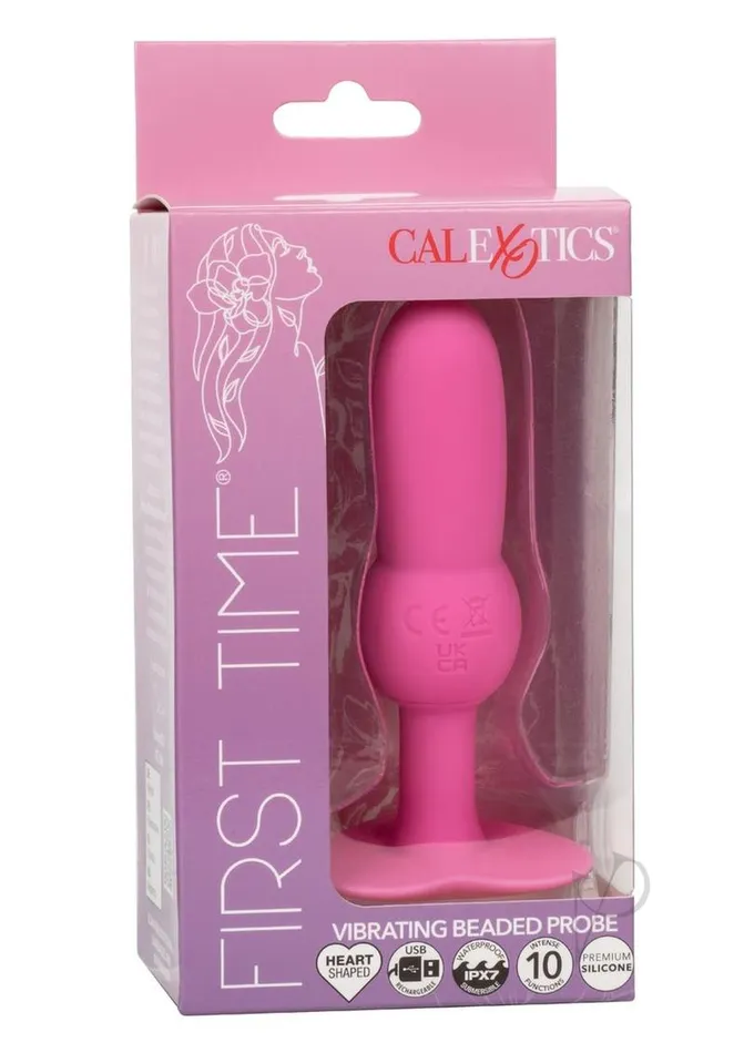 First Time Female Sex Toys First Time Vibrating Beaded Silicone Rechargeable Probe