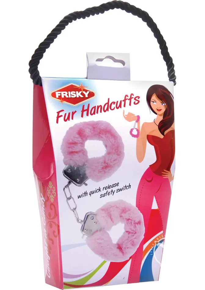 Frisky Vibrators Frisky Caught In Candy Pink Furry Cuffs