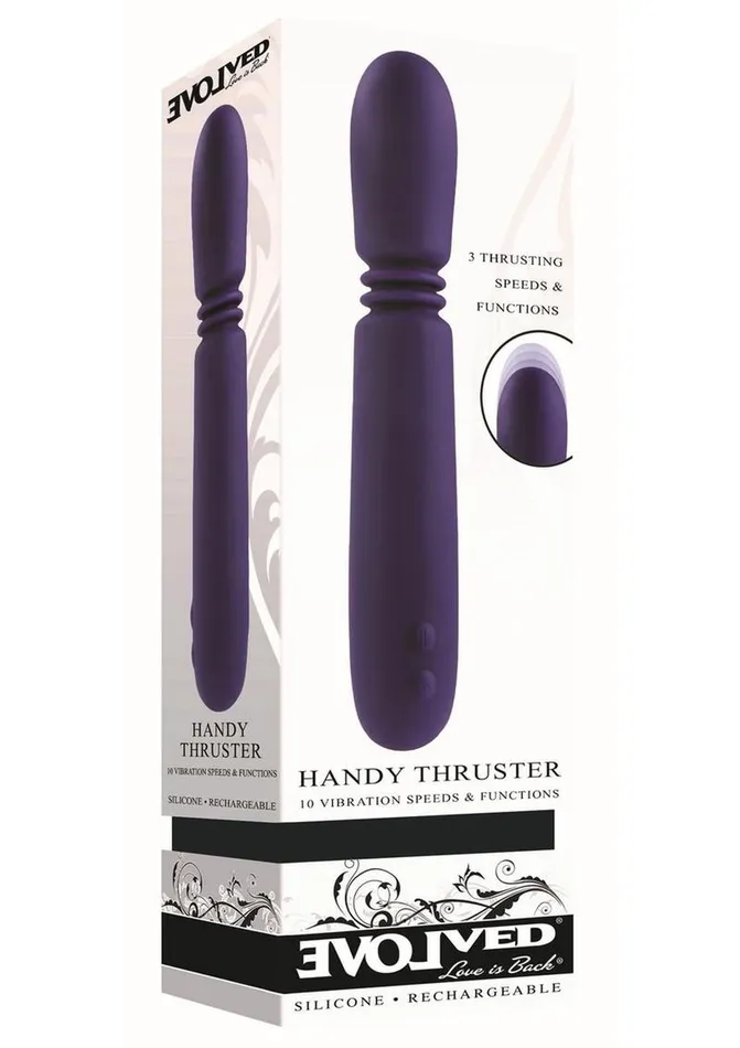 Handy Thruster Rechargeable Silicone Vibrator Evolved Female Sex Toys