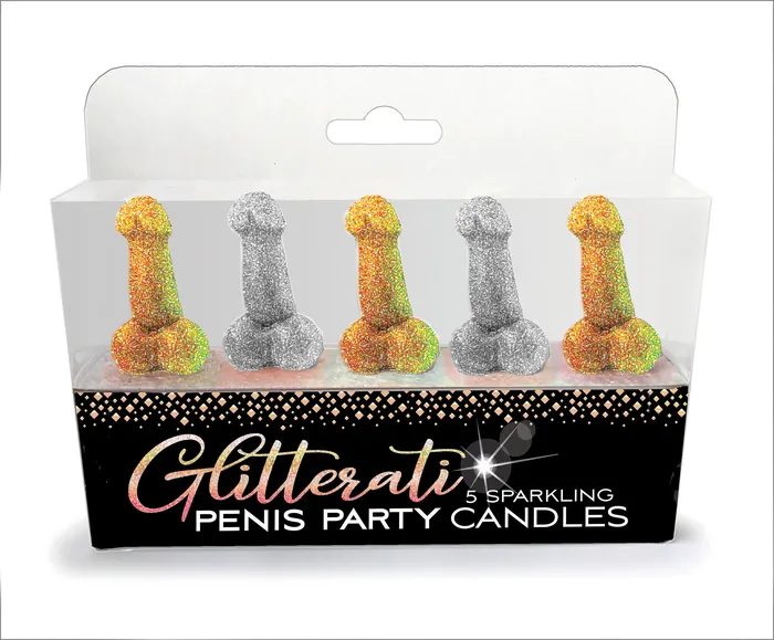 Little Genie Glitterati Penis Party Candles Male Sex Toys