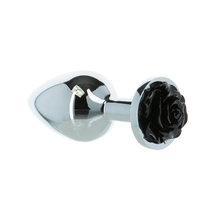 The Toolshed AU Anal Black Rose 3in Metal Butt Plug