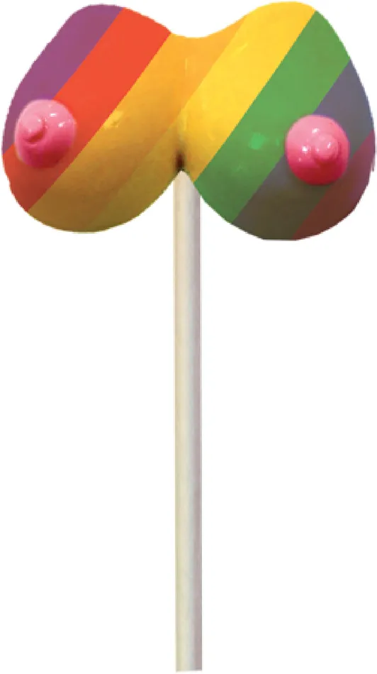 Vibrators Hott Products Unlimited Rainbow Boobie Candy Pop