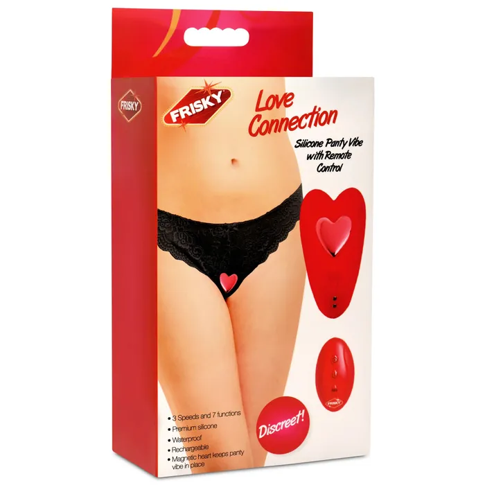 XR Brands Frisky Female Sex Toys Love Connection Silicone Panty Vibe With Remote Control Red XR Brands Frisky Female Sex Toys Love Connection Silicone Panty Vibe With Remote Control Red