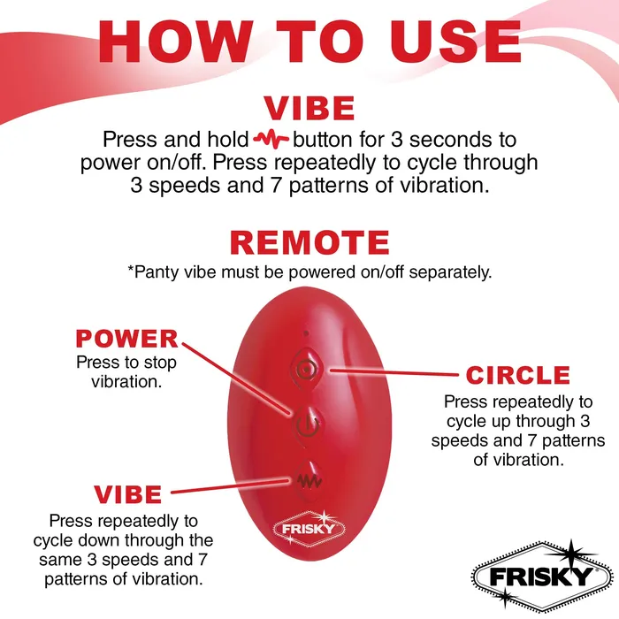 XR Brands Frisky Female Sex Toys Love Connection Silicone Panty Vibe With Remote Control Red XR Brands Frisky Female Sex Toys Love Connection Silicone Panty Vibe With Remote Control Red