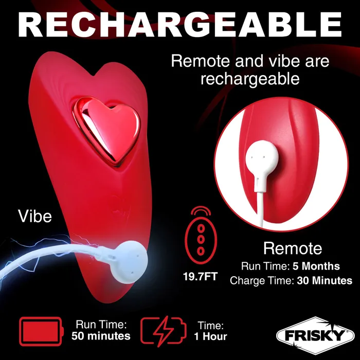 XR Brands Frisky Female Sex Toys Love Connection Silicone Panty Vibe With Remote Control Red XR Brands Frisky Female Sex Toys Love Connection Silicone Panty Vibe With Remote Control Red