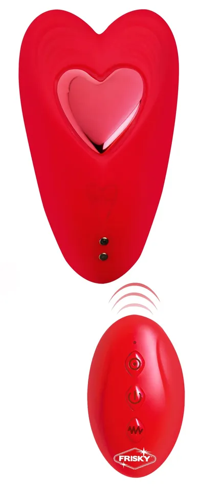 XR Brands Frisky Female Sex Toys Love Connection Silicone Panty Vibe With Remote Control Red XR Brands Frisky Female Sex Toys Love Connection Silicone Panty Vibe With Remote Control Red