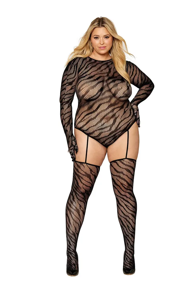 Bodystockings Playsuits 2024 Holiday Sale Specials Teddy Bodystocking With Fingered Gloves Queen Size Black Bodystockings Playsuits 2024 Holiday Sale Specials Teddy Bodystocking With Fingered Gloves Queen Size Black