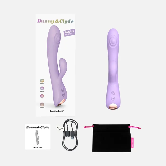 Bunny and Clyde Rabbit Vibrator Lavender Love to Love Vibrators Bunny and Clyde Rabbit Vibrator Lavender Love to Love Vibrators
