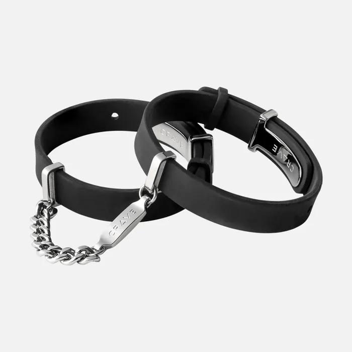 CRAVE Anal ID HandCuffs BlackSilver CRAVE Anal ID HandCuffs BlackSilver