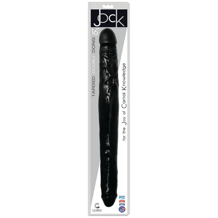 Dildos Jock JOCK 16 Tapered Double Dildo Midnight