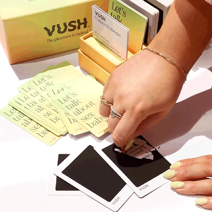 Female Sex Toys VUSH 100 Couples Challenge Cards with Scratch offs Date Night Ideas 3 levels of spice in travel box Female Sex Toys VUSH 100 Couples Challenge Cards with Scratch offs Date Night Ideas 3 levels of spice in travel box