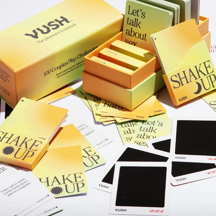 Female Sex Toys VUSH 100 Couples Challenge Cards with Scratch offs Date Night Ideas 3 levels of spice in travel box Female Sex Toys VUSH 100 Couples Challenge Cards with Scratch offs Date Night Ideas 3 levels of spice in travel box