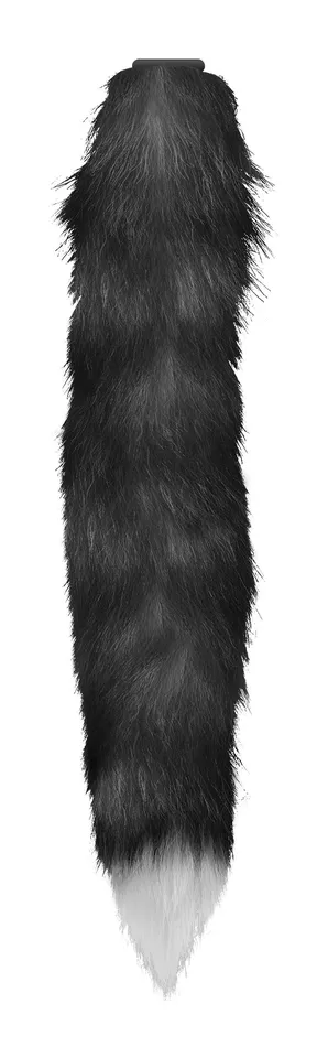 Interchangeable Black and White Fox Tail 2024 Holiday Sale Anal