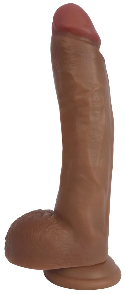 JOCK 10 Dildo with Balls Latte Jock Female Sex Toys