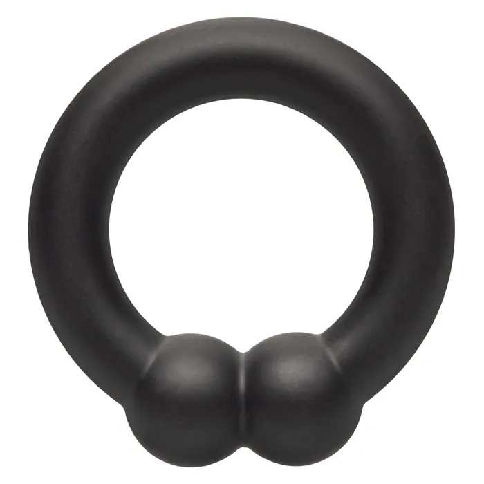 Male Sex Toys Alpha Liquid Silicone Muscle Ring Black CalExotics