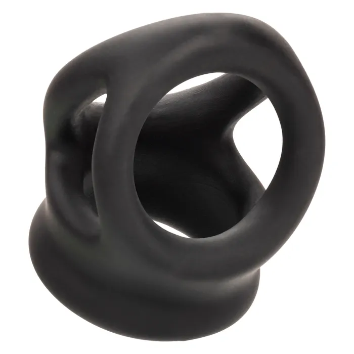 Male Sex Toys CalExotics Alpha Liquid Silicone Dual Cage and Ring Black Ring Black Male Sex Toys CalExotics Alpha Liquid Silicone Dual Cage and Ring Black Ring Black