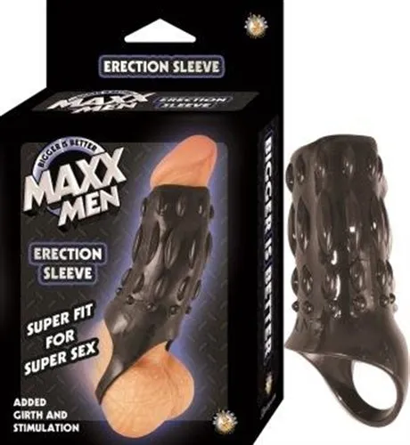 Male Sex Toys Maxx Men Erection Sleeve Black Nasstoys
