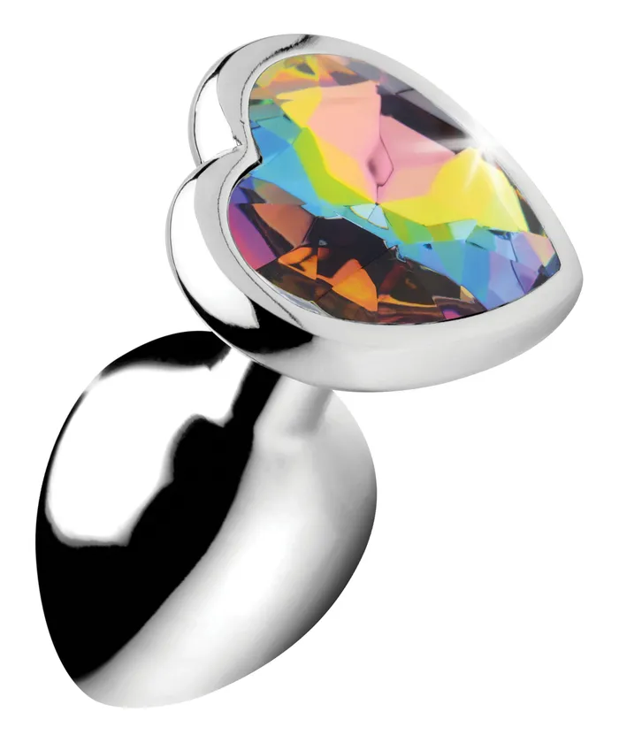 Rainbow Prism Heart Anal Plug Small XR Brands Anal