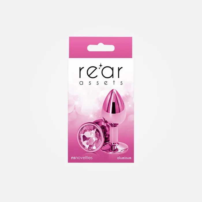 Rear Assets Small Pink Metal Anal Plug with Round Gem Base NS Novelties Male Sex Toys Rear Assets Small Pink Metal Anal Plug with Round Gem Base NS Novelties Male Sex Toys