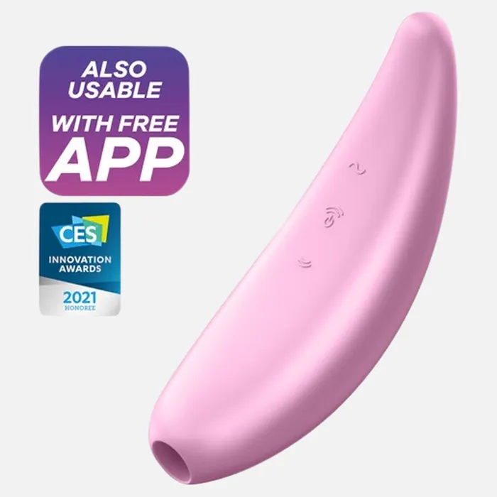 Satisfyer Curvy 3 Air Pulse and Suction Vibrator Plus Pink Incl Bluetooth And App Vibrators Satisfyer Curvy 3 Air Pulse and Suction Vibrator Plus Pink Incl Bluetooth And App Vibrators